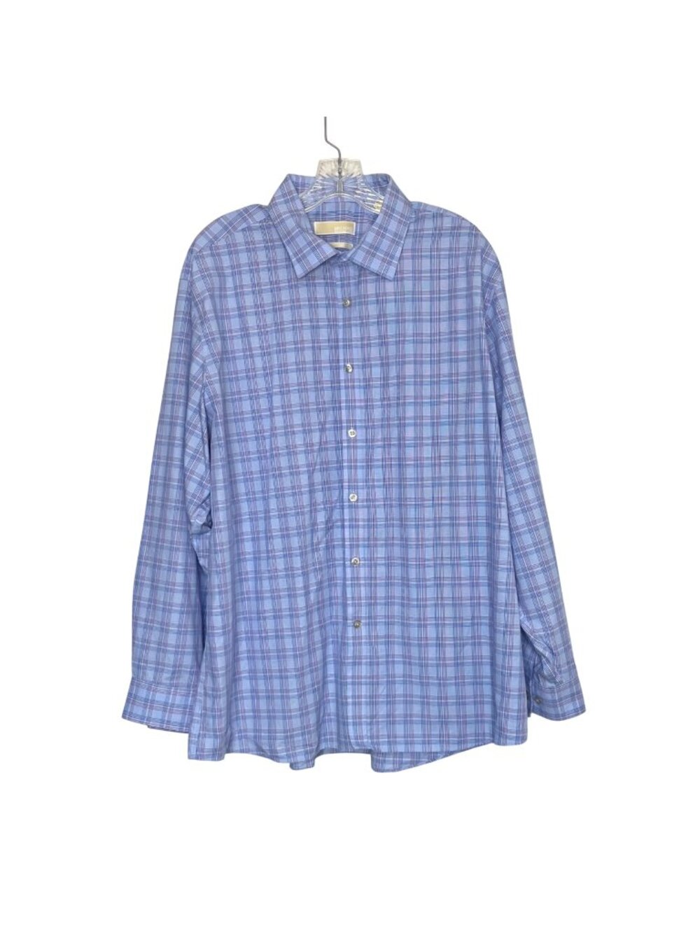 Michael Michael Kors Button Down Shirt Mens 18 34/35 Blue Regular Fit Non Iron